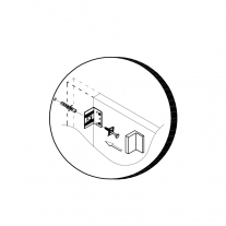 Set mobilier suspendat si lavoar Kolpasan, Evelin, 65 cm, alb